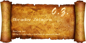 Obradov Zelmira névjegykártya